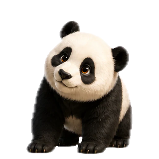 Pipipong Official Panda in the listening state